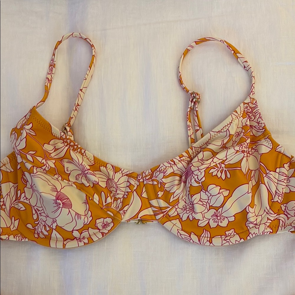 JCREW Floral Orange Bikini Set - Picture 3 of 4